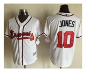 Atlanta Braves #10 Chipper Jones White New Cool Base Stitched Baseball Jersey