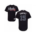 Atlanta Braves #15 Tony Sanchez Blue Flexbase Authentic Collection MLB Jersey