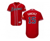 Atlanta Braves #15 Tony Sanchez Red Flexbase Authentic Collection MLB Jersey