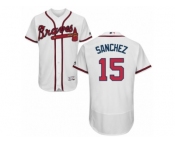 Atlanta Braves #15 Tony Sanchez White Flexbase Authentic Collection MLB Jersey