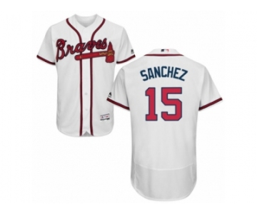 Atlanta Braves #15 Tony Sanchez White Flexbase Authentic Collection MLB Jersey