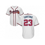 Atlanta Braves #23 Danny Santana Replica White Home Cool Base MLB Jersey