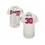 Atlanta Braves #30 Jason Motte Cream Flexbase Authentic Collection MLB Jersey