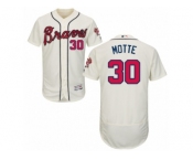 Atlanta Braves #30 Jason Motte Cream Flexbase Authentic Collection MLB Jersey