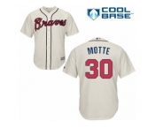 Atlanta Braves #30 Jason Motte Replica Cream Alternate 2 Cool Base MLB Jersey