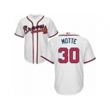 Atlanta Braves #30 Jason Motte Replica White Home Cool Base MLB Jersey