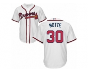 Atlanta Braves #30 Jason Motte Replica White Home Cool Base MLB Jersey