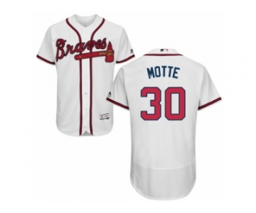 Atlanta Braves #30 Jason Motte White Flexbase Authentic Collection MLB Jersey