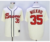 Atlanta Braves #35 Phil Niekro Cream Throwback Stitched MLB Jersey