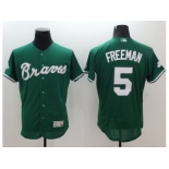 Atlanta Braves #5 Freddie Freeman Green Celtic Flexbase Authentic Collection Stitched Baseball Jersey