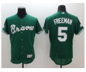 Atlanta Braves #5 Freddie Freeman Green Celtic Flexbase Authentic Collection Stitched Baseball Jersey