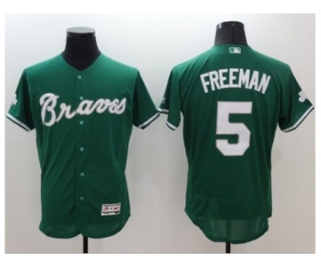 Atlanta Braves #5 Freddie Freeman Green Celtic Flexbase Authentic Collection Stitched Baseball Jersey