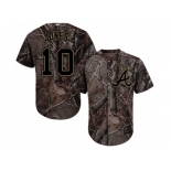 Men Atlanta Braves #10 Chipper Jones Camo Realtree Collection Cool Base Stitched MLB Jersey