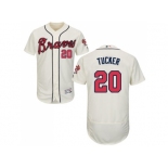 Men Atlanta Braves #20 Preston Tucker Cream Flexbase Authentic Collection Stitched MLB Jersey