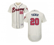 Men Atlanta Braves #20 Preston Tucker Cream Flexbase Authentic Collection Stitched MLB Jersey