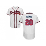 Men Atlanta Braves #20 Preston Tucker White Flexbase Authentic Collection Stitched MLB Jersey