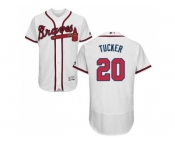 Men Atlanta Braves #20 Preston Tucker White Flexbase Authentic Collection Stitched MLB Jersey