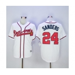 Men Atlanta Braves #24 Deion Sanders White New Cool Base Stitched MLB Jersey