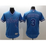 Men Atlanta Braves #3 Dale Murphy Majestic Blue Flexbase Authentic Collection Player Jersey