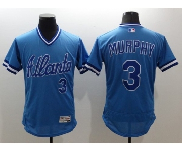 Men Atlanta Braves #3 Dale Murphy Majestic Blue Flexbase Authentic Collection Player Jersey