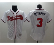 Men Atlanta Braves #3 Dale Murphy Majestic White Flexbase Authentic Collection Player Jersey