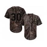 Men Atlanta Braves #30 Orlando Cepeda Camo Realtree Collection Cool Base Stitched MLB Jersey