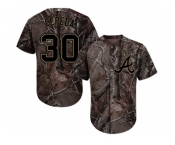 Men Atlanta Braves #30 Orlando Cepeda Camo Realtree Collection Cool Base Stitched MLB Jersey