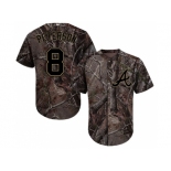 Men Atlanta Braves #8 Jace Peterson Camo Realtree Collection Cool Base Stitched MLB Jersey