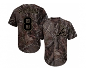 Men Atlanta Braves #8 Jace Peterson Camo Realtree Collection Cool Base Stitched MLB Jersey