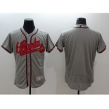 Men Atlanta Braves Blank Majestic Gray Flexbase Authentic Collection Team Jersey