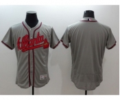 Men Atlanta Braves Blank Majestic Gray Flexbase Authentic Collection Team Jersey