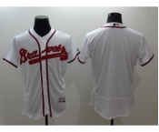 Men Atlanta Braves Blank Majestic White Flexbase Authentic Collection Team Jersey