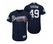 Men's Atlanta Braves #49 Julio Teheran 2017 Spring Training Flex Base Authentic Collection Stitched Baseball Jersey