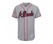 Men's Atlanta Braves Blank Grey Stitched 2016 Fashion Stars & Stripes Flex Base Baseball Jersey