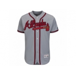 Men's Atlanta Braves Blank Majestic Gray Road Flexbase Authentic Collection Team Jersey