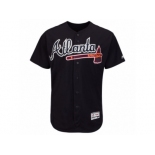 Men's Atlanta Braves Blank Majestic Navy Flexbase Authentic Collection Team Jersey