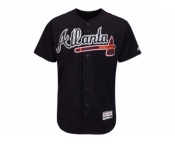 Men's Atlanta Braves Blank Majestic Navy Flexbase Authentic Collection Team Jersey