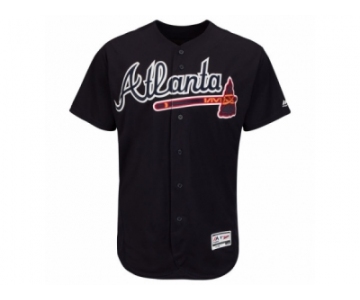 Men's Atlanta Braves Blank Majestic Navy Flexbase Authentic Collection Team Jersey