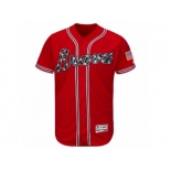 Men's Atlanta Braves Blank Majestic Red Flexbase Authentic Collection Team Jersey