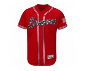 Men's Atlanta Braves Blank Majestic Red Flexbase Authentic Collection Team Jersey