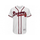 Men's Atlanta Braves Blank Majestic White Home Flexbase Authentic Collection Team Jersey