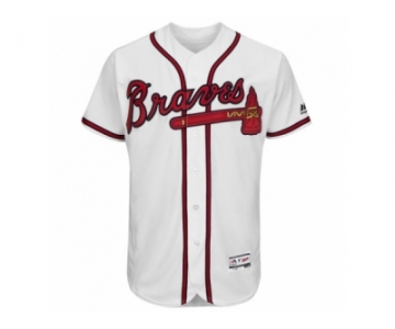 Men's Atlanta Braves Blank Majestic White Home Flexbase Authentic Collection Team Jersey