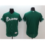 Men's Atlanta Braves blank Majestic Green Celtic Flexbase Authentic Collection Jersey