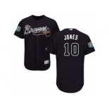 Men's Majestic Atlanta Braves #10 Chipper Jones Blue Flexbase Authentic Collection MLB Jersey