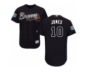 Men's Majestic Atlanta Braves #10 Chipper Jones Blue Flexbase Authentic Collection MLB Jersey