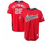 Men's Majestic Atlanta Braves #26 Mike Foltynewicz Game Red National League 2018 MLB All-Star MLB Jersey