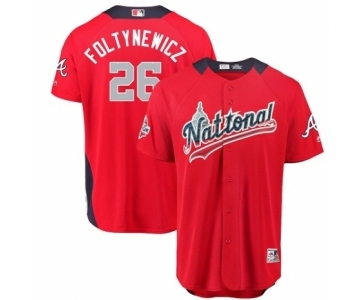 Men's Majestic Atlanta Braves #26 Mike Foltynewicz Game Red National League 2018 MLB All-Star MLB Jersey