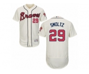 Men's Majestic Atlanta Braves #29 John Smoltz Cream Flexbase Authentic Collection MLB Jersey