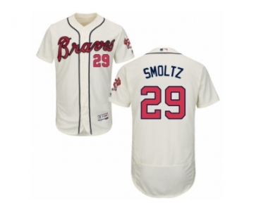 Men's Majestic Atlanta Braves #29 John Smoltz Cream Flexbase Authentic Collection MLB Jersey