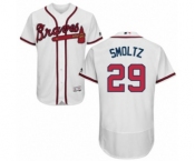 Men's Majestic Atlanta Braves #29 John Smoltz White Flexbase Authentic Collection MLB Jersey